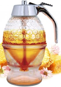 Hunnibi glass honey dispenser