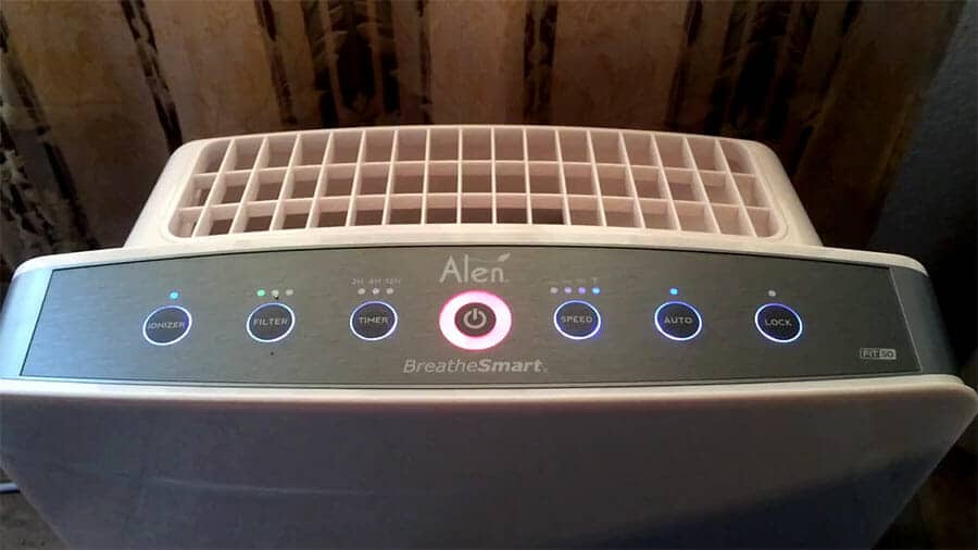 Alen breathesmart air filter control panel