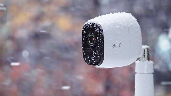 Arlo pro camera under snow