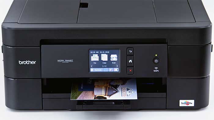 Brother printer printing a card