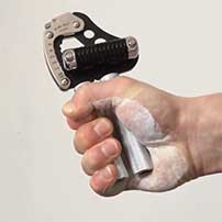 best hand grip strenghtener being pressed by a man