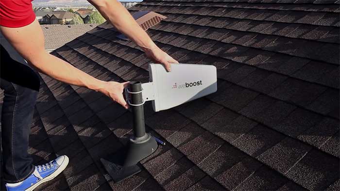 Installing a cellular antenna on a house roof