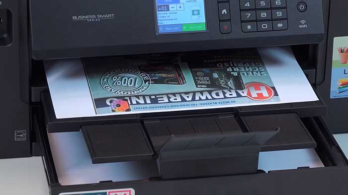 A3 paper tray on a business printer