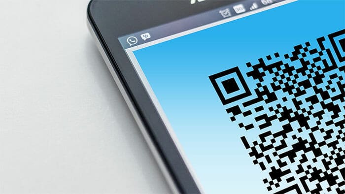 Phone scanning app with a qr code