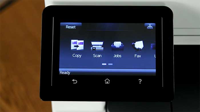 HP printer LCD control touch screen