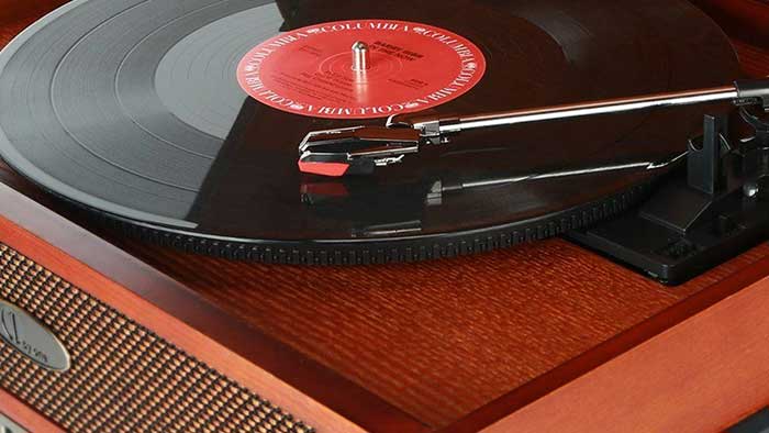 vinyl record playing